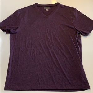 Alfani Purple Heathered V-neck tee Size Large